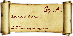 Szokola Appia névjegykártya